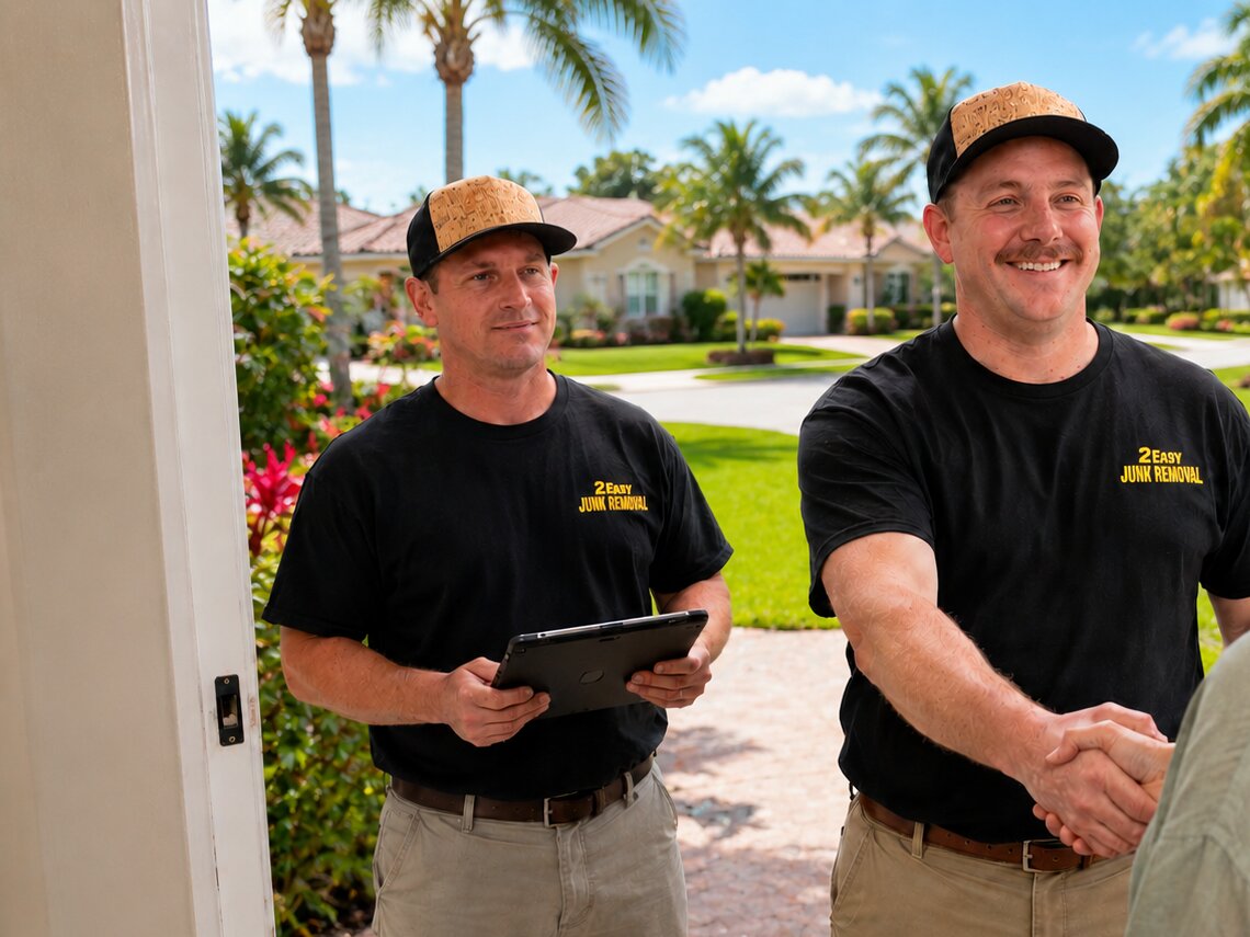 2 Easy Junk Removal owner and crew